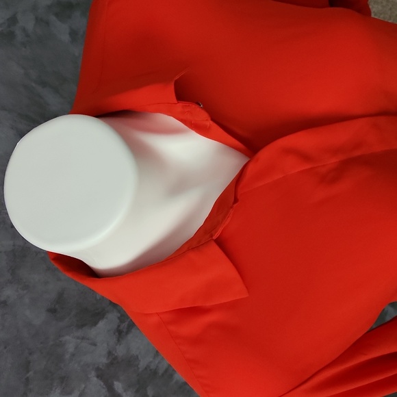 Mossimo Orange Button Down Womens Blouse Sz Small NEW - Picture 2 of 7